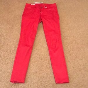 Coral Red Faconnable faux leather paints Sz4/RE